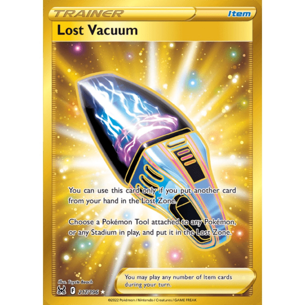 Lost Vacuum Secret Rare 217/196 Pokemon Card Game Lost Origins