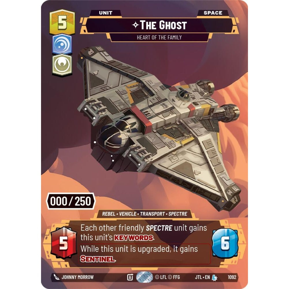 The Ghost, L, JTL 1092) Prestige Serialized, Star Wars Unlimited