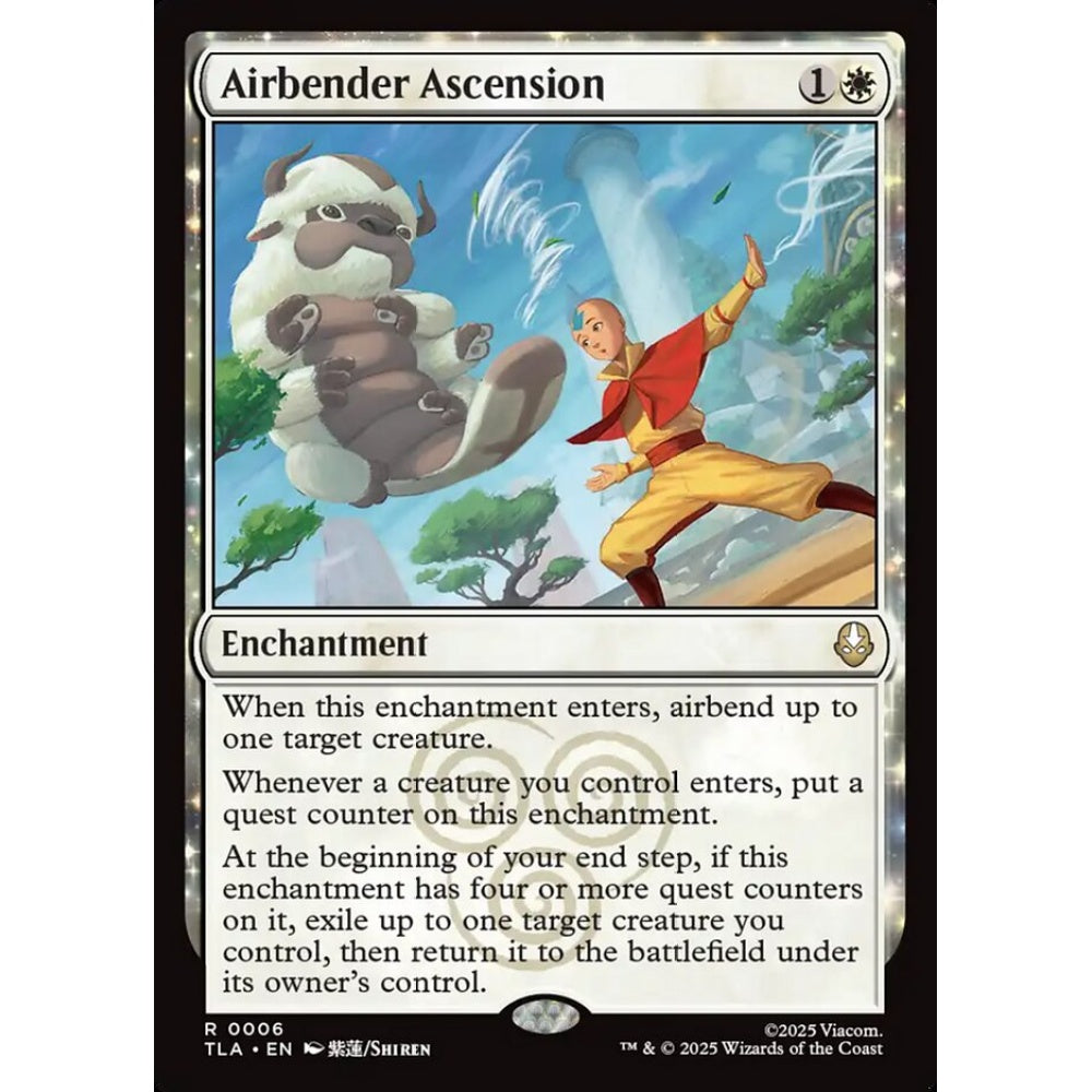 Airbender Ascension rare 6 Magic the Gathering Avatar: The Last Airbender
