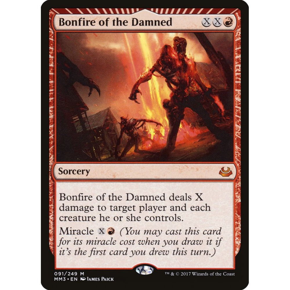 Bonfire of the Damned mythic 91 Magic the Gathering Modern Masters 2017