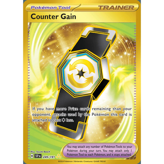 Counter Gain Secret Rare 249/191 Pokemon Card Game Surging Sparks
