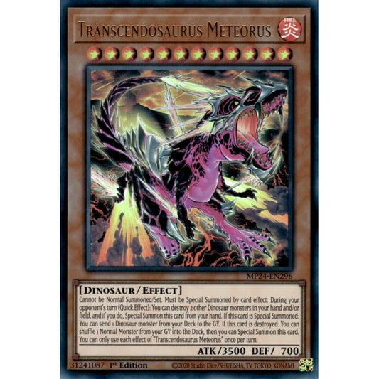 Transcendosaurus Meteorus MP24-EN296 Ultra Ultra Rare Yu-Gi-Oh 25th Anniversary Tin: Dueling Mirrors in Art