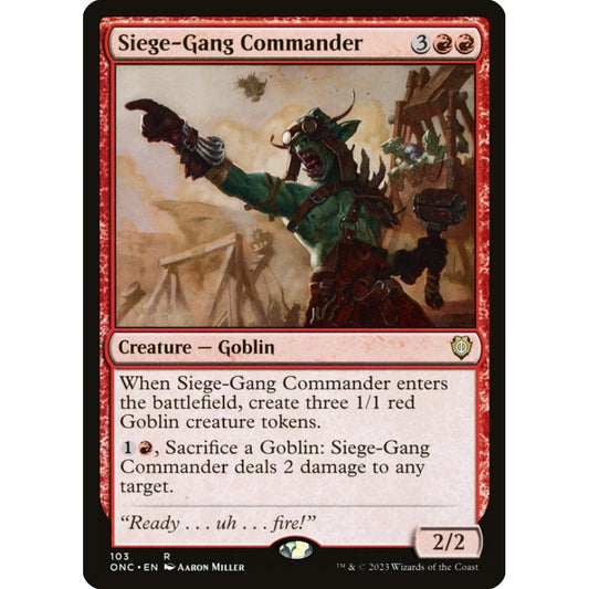 Siege-Gang Commander, rare, 103, Magic the Gathering, Phyrexia: All Will Be One Commander
