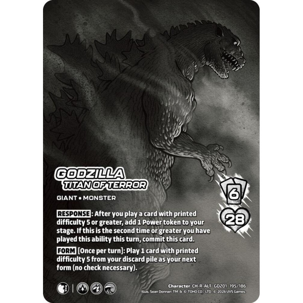 Godzilla, Titan of Terror  GDZ01 195/186 GDZ01 Universus Godzilla: Reign of Kaiju Character CH-ALT