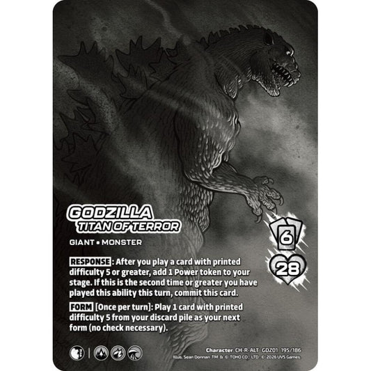Godzilla, Titan of Terror  GDZ01 195/186 GDZ01 Universus Godzilla: Reign of Kaiju Character CH-ALT