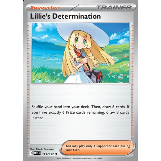 Lillie's Determination Uncommon 119/132 Pokemon Card Game Mega Evolution