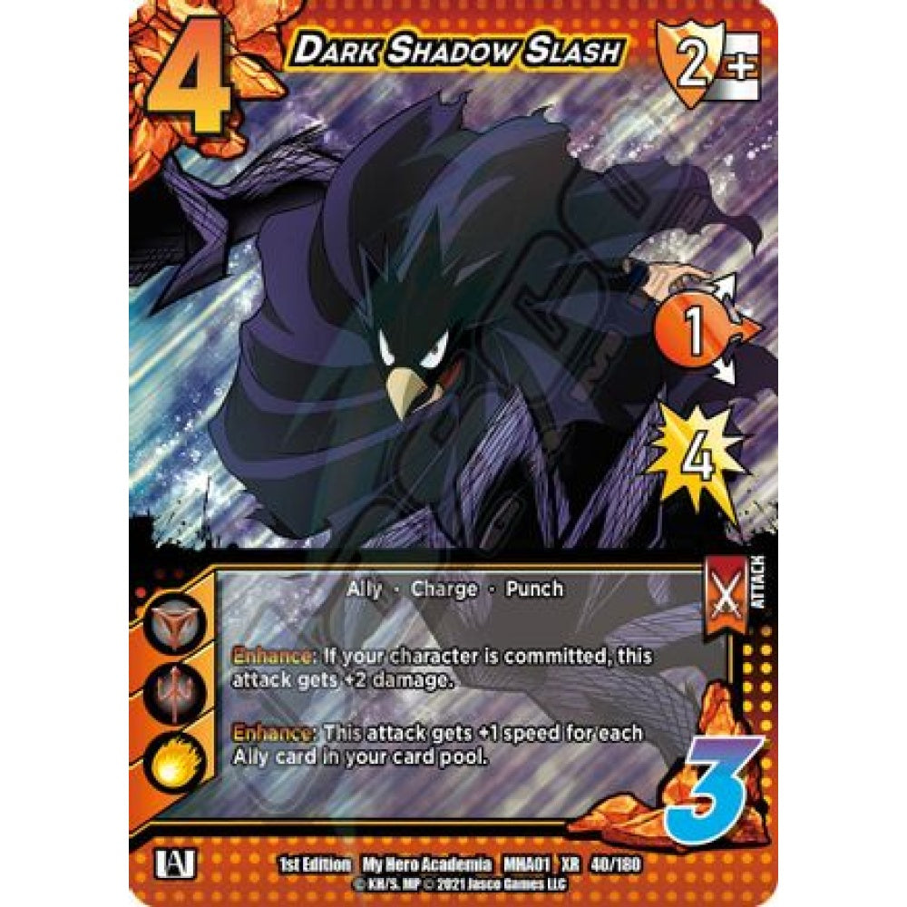 Dark Shadow Slash, 40/180, XR, UniVersus, MHA01 My Hero Academia