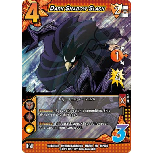 Dark Shadow Slash, 40/180, XR, UniVersus, MHA01 My Hero Academia