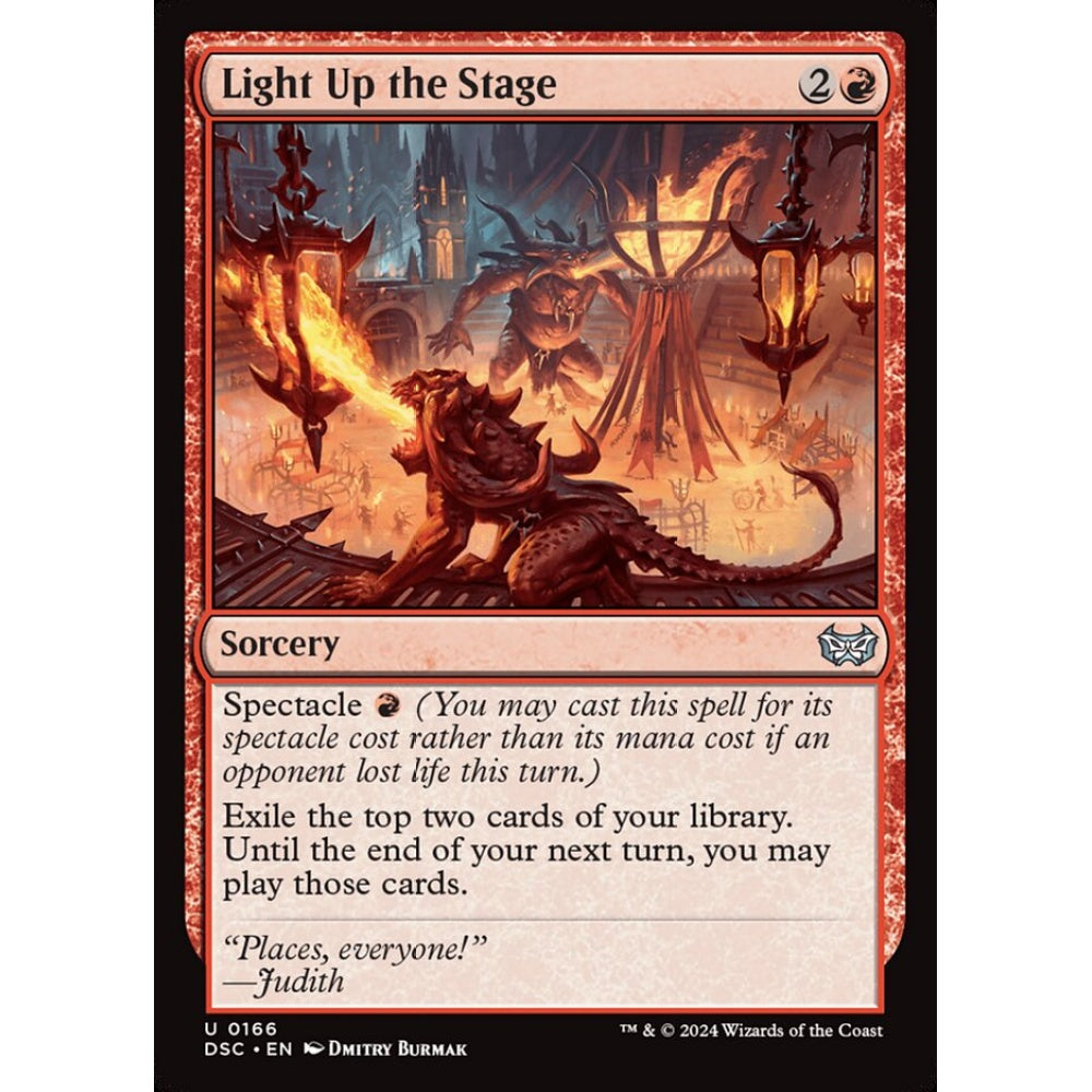 Light Up the Stage, 166, uncommon, Magic: The Gathering, Duskmourn: House of Horror