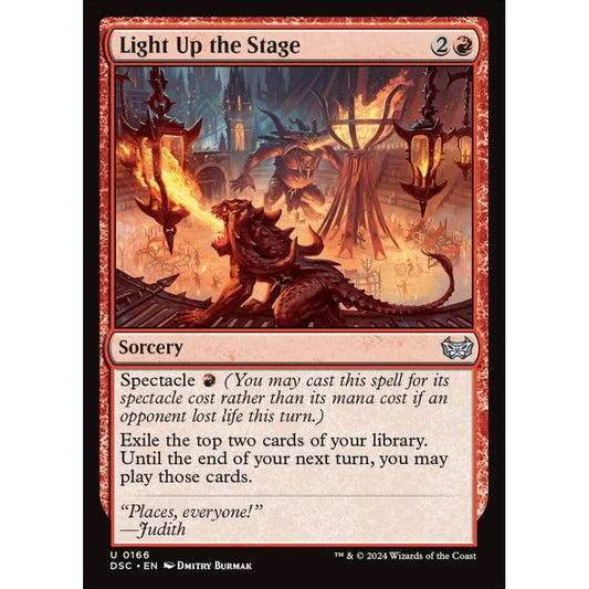 Light Up the Stage, 166, uncommon, Magic: The Gathering, Duskmourn: House of Horror