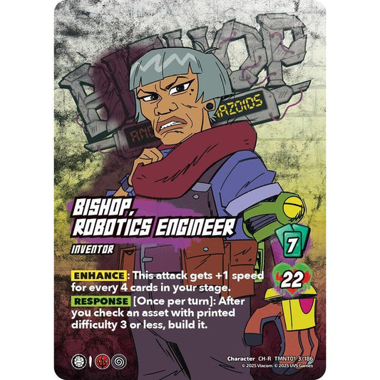 Bishop, Robotics Engineer 3/186 TMNT01 Universus Teenage Mutant Ninja Turtles Character CH-R