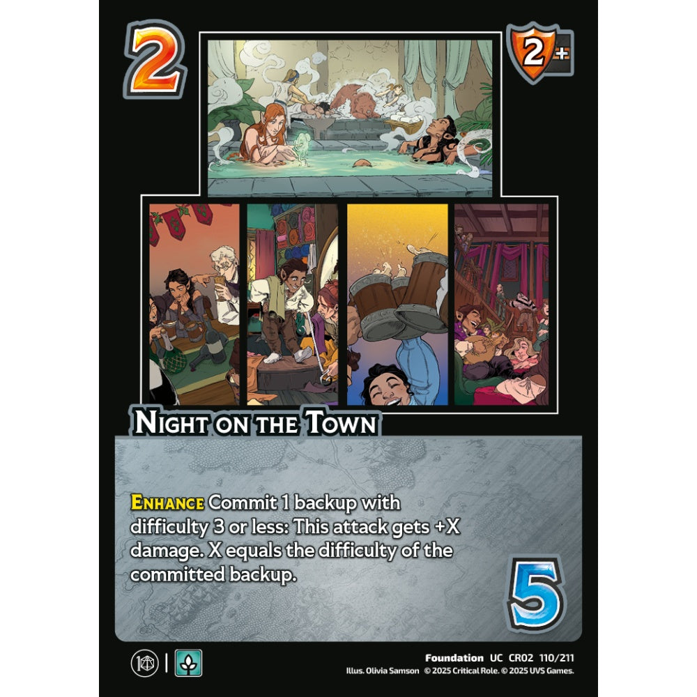 Night on the Town, 110/211, CR02, Universus, Critical Role: Heroes Of Exandria, Foundation, UC