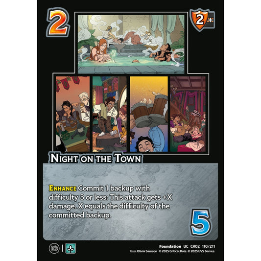 Night on the Town, 110/211, CR02, Universus, Critical Role: Heroes Of Exandria, Foundation, UC