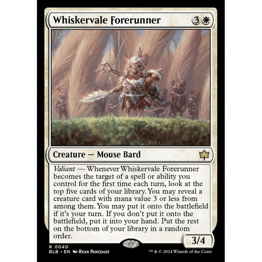 Whiskervale Forerunner, 40, rare, Magic: The Gathering, Bloomburrow