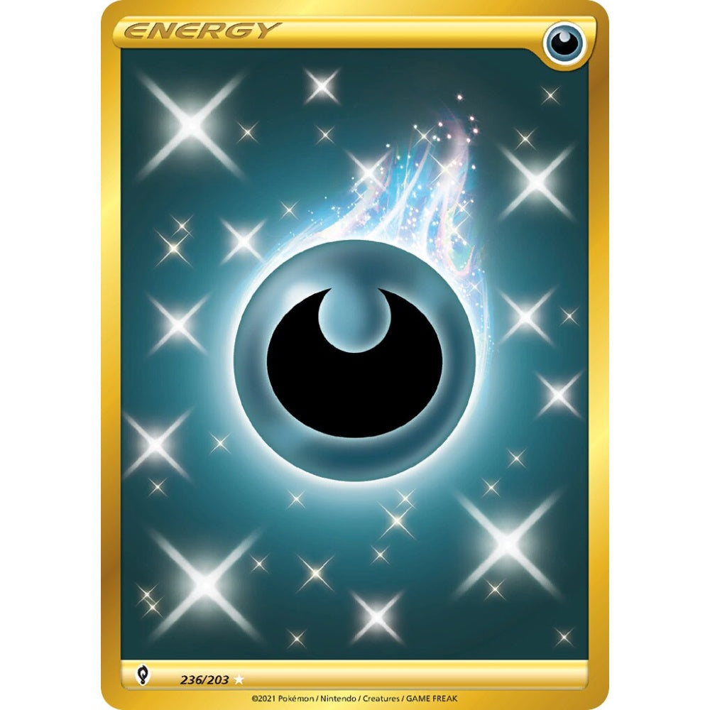 Darkness Energy Rare Secret 236/203 Pokemon Card Game Evolving Skies