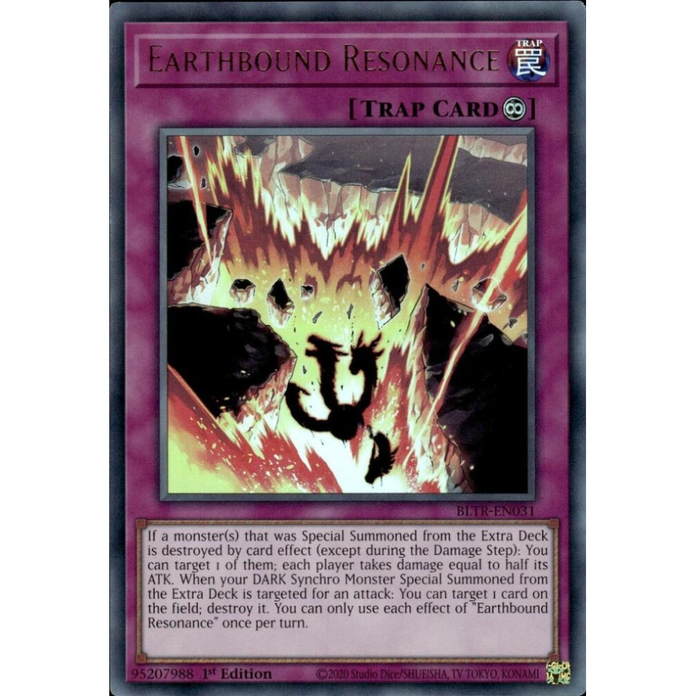 Earthbound Resonance BLTR-EN031 Ultra Yu-Gi-Oh Battles of Legend: Terminal Revenge