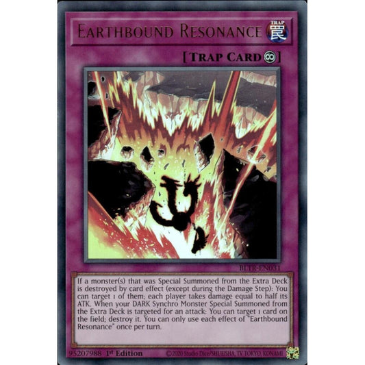 Earthbound Resonance BLTR-EN031 Ultra Yu-Gi-Oh Battles of Legend: Terminal Revenge
