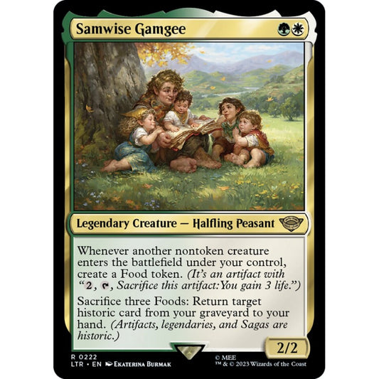 Samwise Gamgee, rare, 222, Magic the Gathering, The Lord of the Rings: Tales of Middle-earth