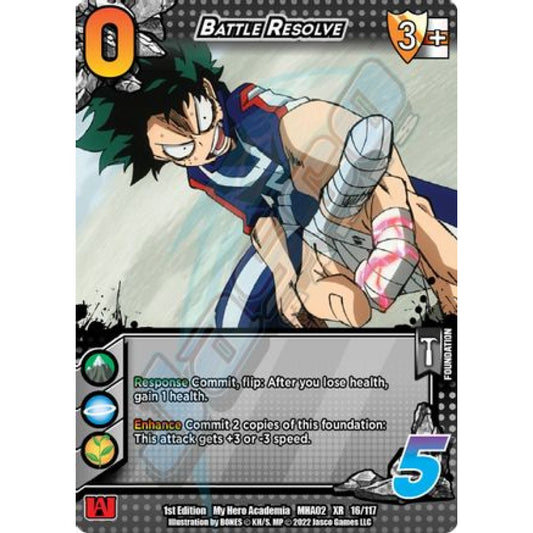 Battle Resolve, 16/117, XR, UniVersus, MHA02 Crimson Rampage