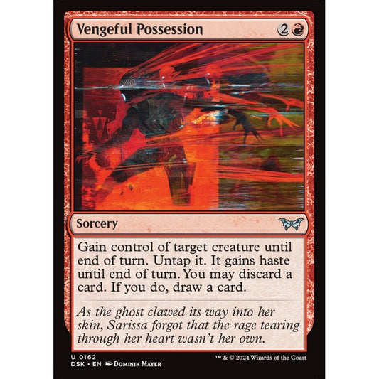 Vengeful Possession, 162, uncommon, Magic: The Gathering, Duskmourn: House of Horror