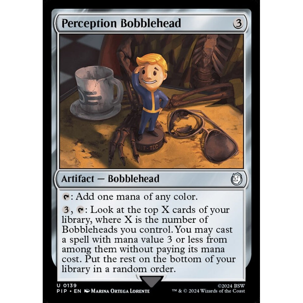 Perception Bobblehead uncommon 139 Magic the Gathering Fallout