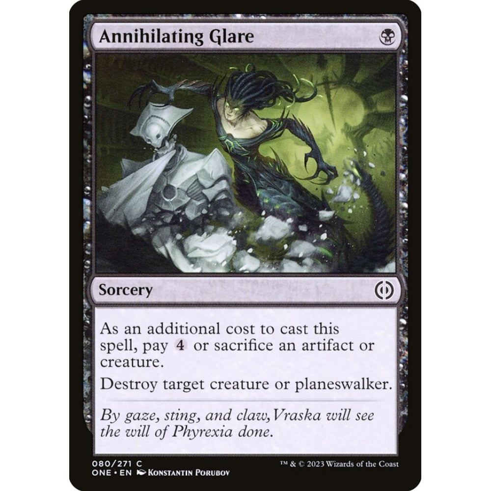 Annihilating Glare, common, 80, Magic the Gathering, Phyrexia: All Will Be One