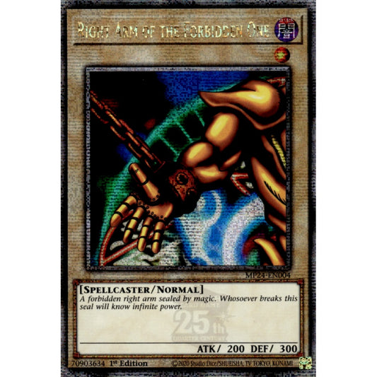 Right Arm of the Forbidden One MP24-EN004 QCR Quarter Century Secret Rare Yu-Gi-Oh 25th Anniversary Tin: Dueling Mirrors in Art