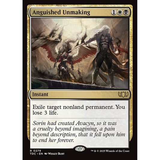Anguished Unmaking rare 279 Magic the Gathering Tarkir: Dragonstorm Commander