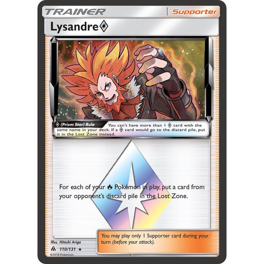 Lysandre ◇ Rare Prism Star 110/131 Pokemon Card Game Forbidden Light