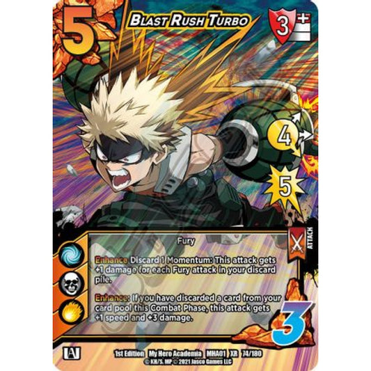 Blast Rush Turbo, 74/180, XR, UniVersus, MHA01 My Hero Academia