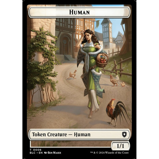 Human, 6, common, Magic: The Gathering, Bloomburrow