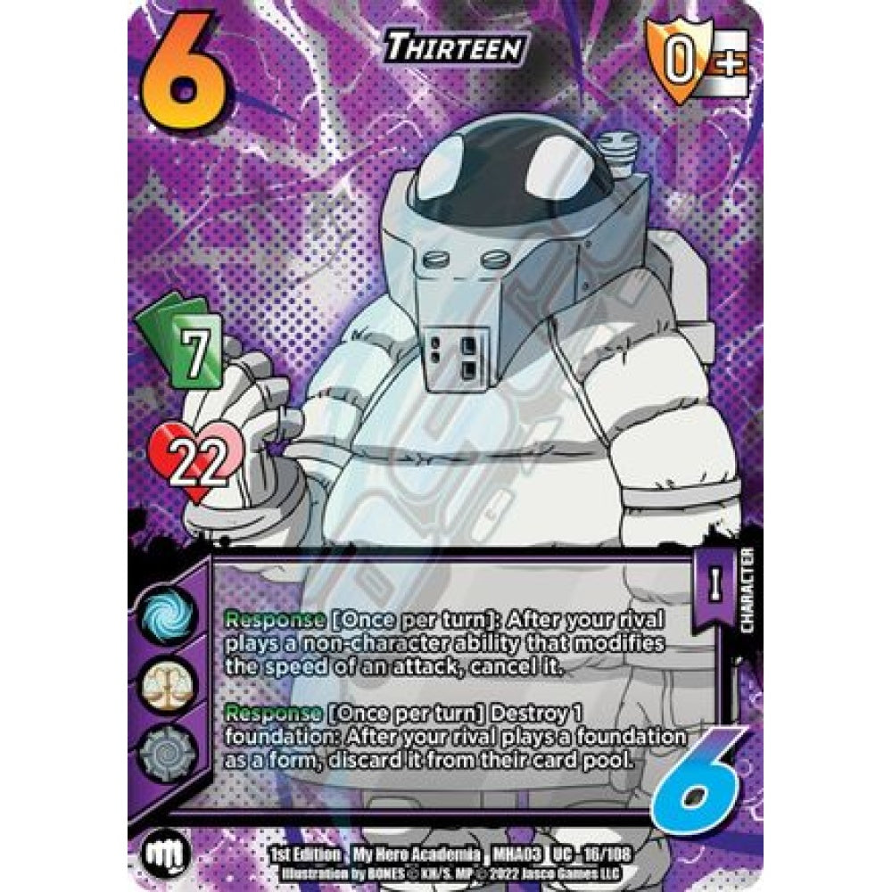 Thirteen, 16/108, UC, UniVersus, MHA03 Heroes Clash