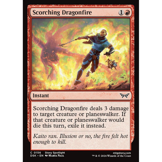 Scorching Dragonfire, 156, common, Magic: The Gathering, Duskmourn: House of Horror