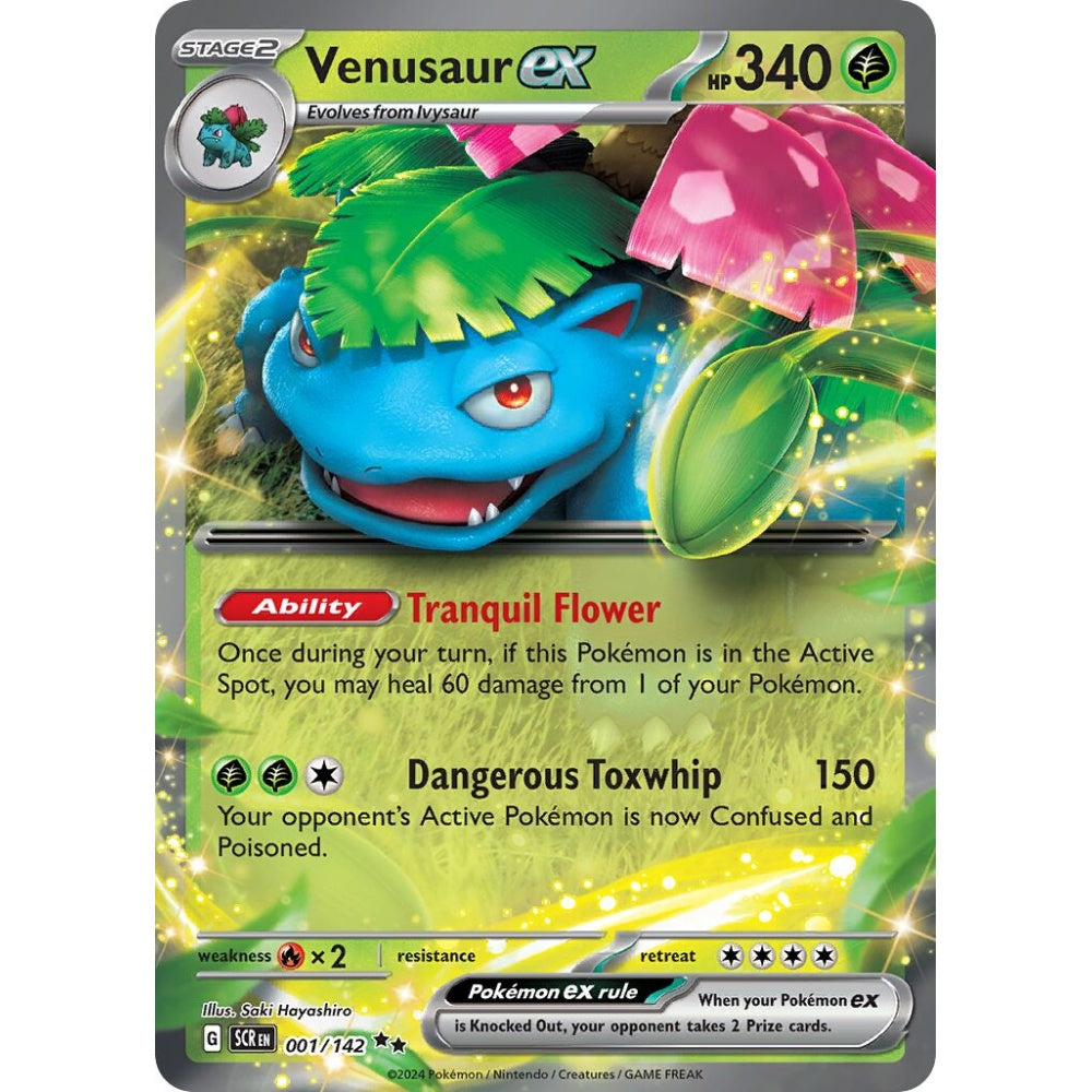 Venusaur ex Double Rare 001/142 Pokemon Card Game Stellar Crown