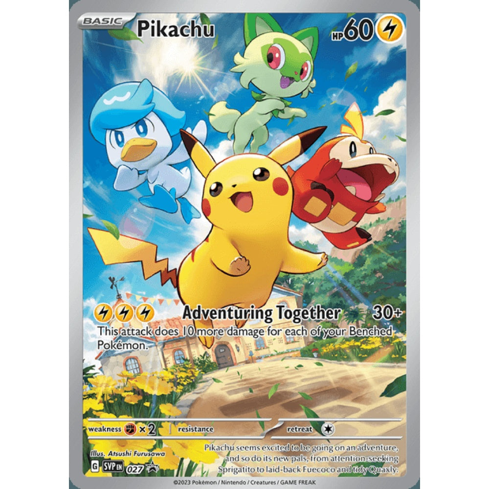 Pikachu Black Star Promo 27 Pokemon Card Game Scarlet & Violet Promos