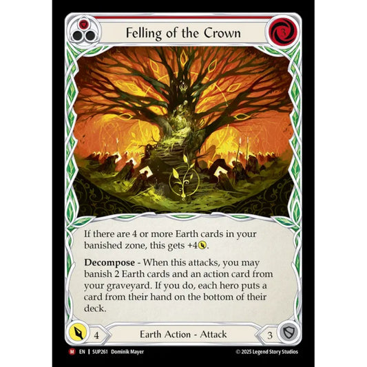 Felling of the Crown SUP261 Majestic Flesh & Blood Trading Card Game Super Slam in Regular Art