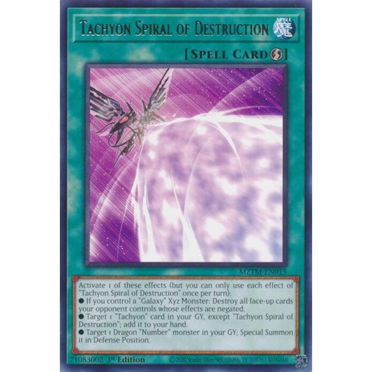 Tachyon Spiral of Destruction MZTM-EN015 Rare Yu-Gi-Oh Maze of the Master