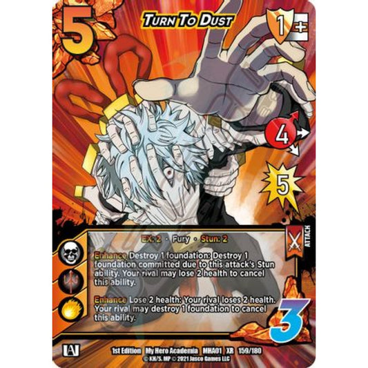 Turn To Dust, 159/180, XR, UniVersus, MHA01 My Hero Academia
