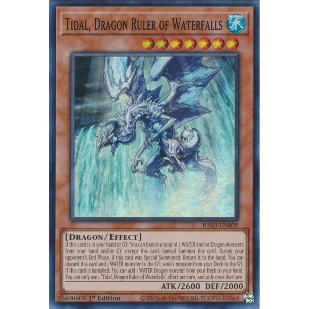 Tidal, Dragon Ruler of Waterfalls, RA03-EN009, Super, Yu-Gi-Oh, Quarter Century Bonanza
