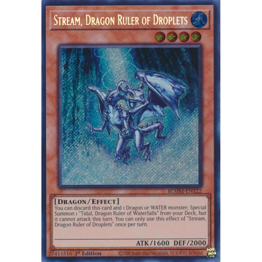 Stream, Dragon Ruler of Droplets RA03-EN255 Platinum Platinum Secret Rare Yu-Gi-Oh Quarter Century Bonanza in Art