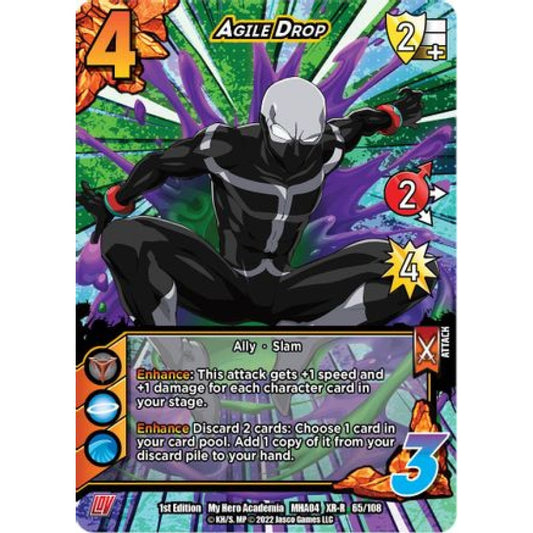 Agile Drop, 065/108, XR-R, UniVersus, MHA04 League of Villains