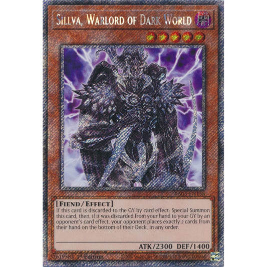 Sillva, Warlord of Dark World RA03-EN158 QCR Quarter Century Secret Rare Yu-Gi-Oh Quarter Century Bonanza in Art