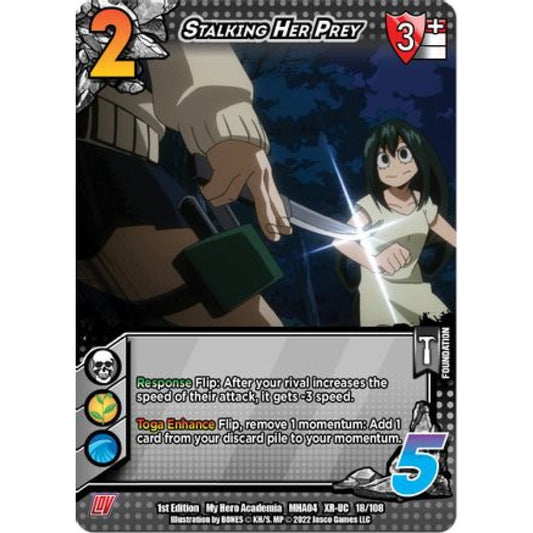 Stalking Her Prey, 018/108, XR-UC, UniVersus, MHA04 League of Villains