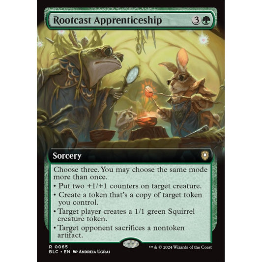Rootcast Apprenticeship, 65, rare, Magic: The Gathering, Bloomburrow Commander