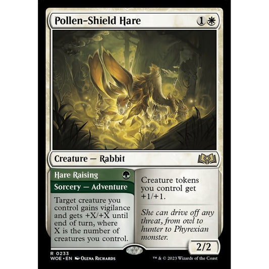 Pollen-Shield Hare // Hare Raising, rare, 233, Magic the Gathering, Wilds of Eldraine