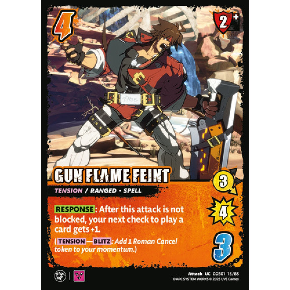 Gun Flame Feint 15/85 Universus Card Game Guilty Gear -Strive- UC Non-Foil