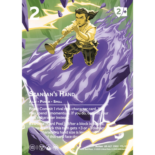Scanlan’s Hand, 175/211, CR02, Universus, Critical Role: Heroes Of Exandria, Action, UR-ALT