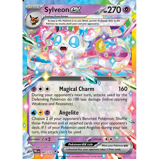 Sylveon ex Double Rare 041/131 Pokemon Card Game Prismatic Evolutions