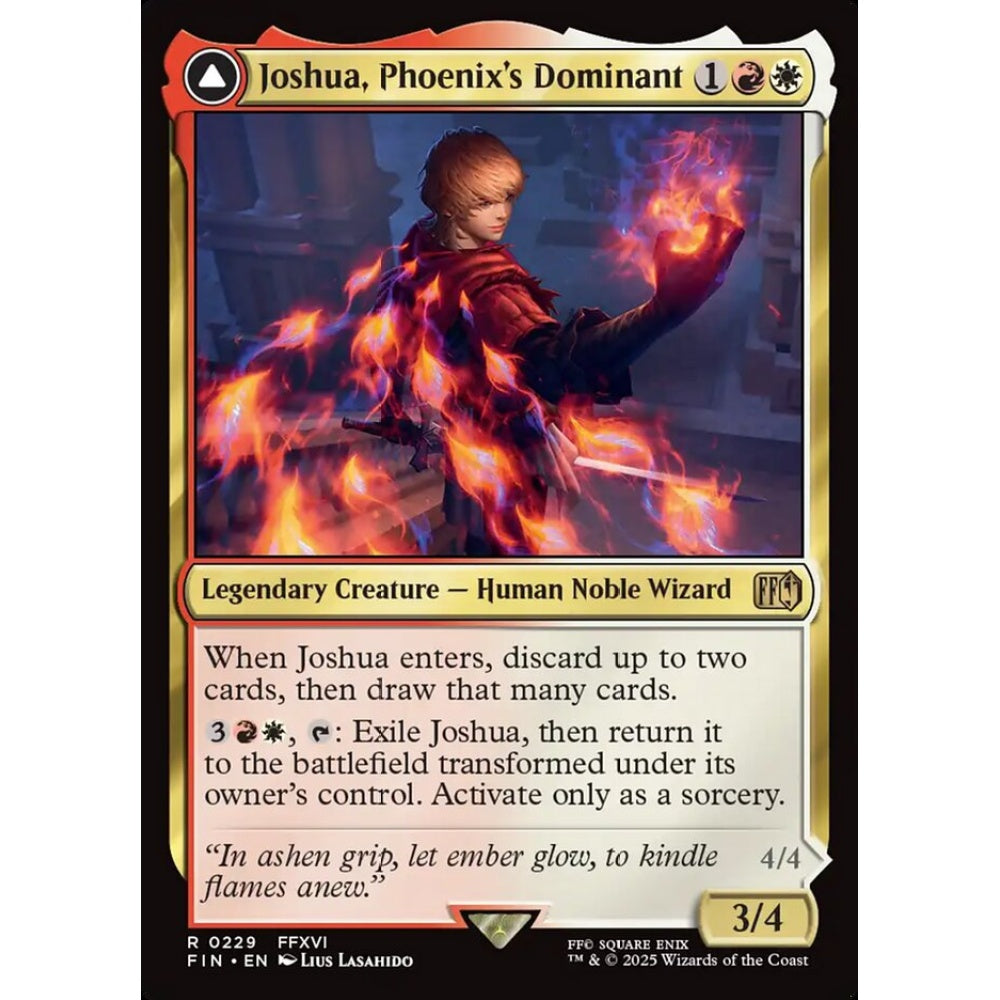 Joshua, Phoenix's Dominant // Phoenix, Warden of Fire rare 229 Magic the Gathering Final Fantasy