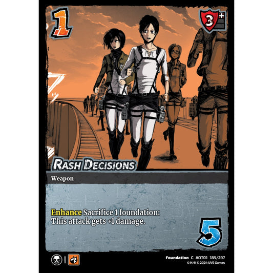 Rash Decisions, 185/297, C, UniVersus, Attack on Titan: Battle for Humanity